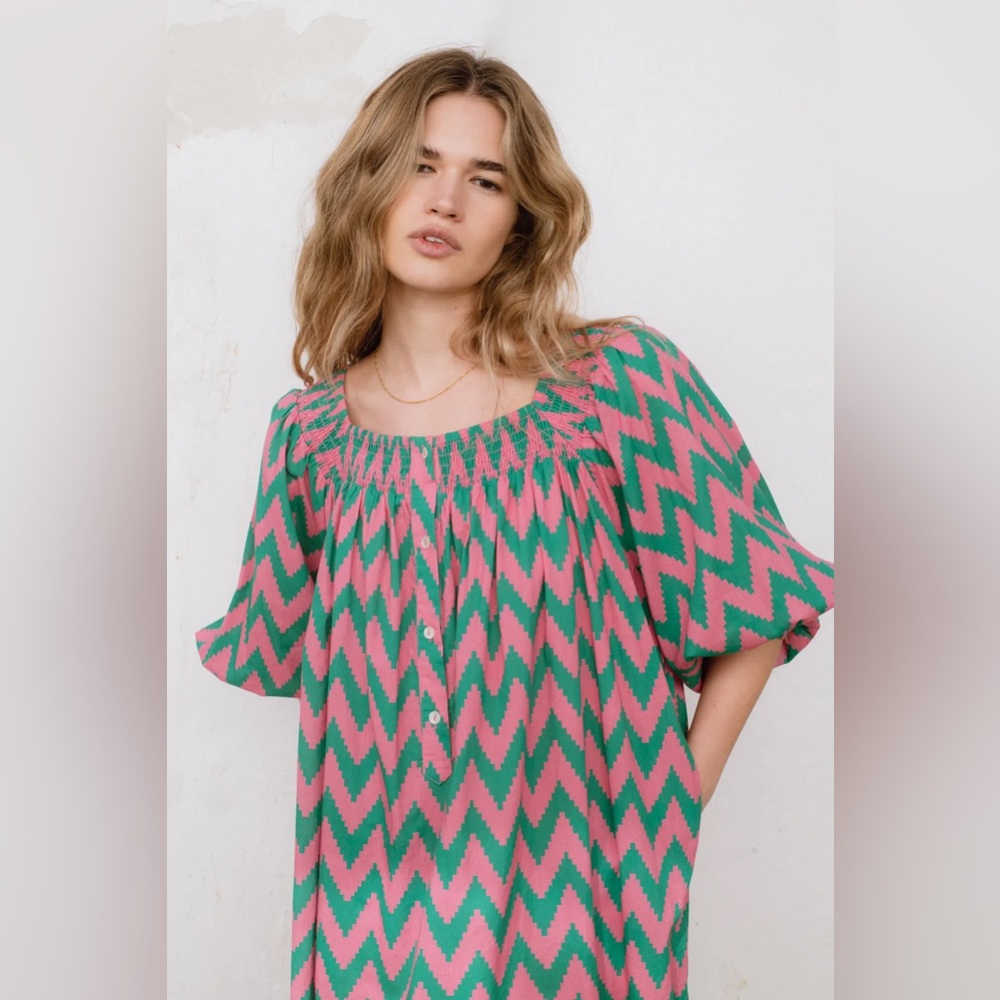 Chevron Patterned Maxi Dress - Picture 3 of 4